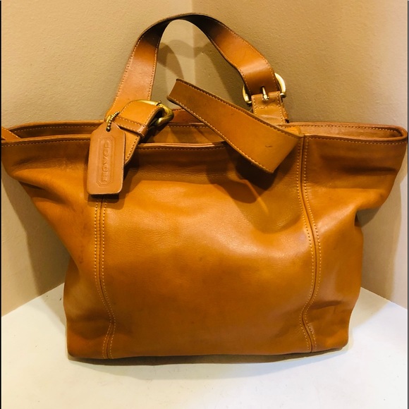 Coach Tan Leather Tote Bag - Picture 1 of 16